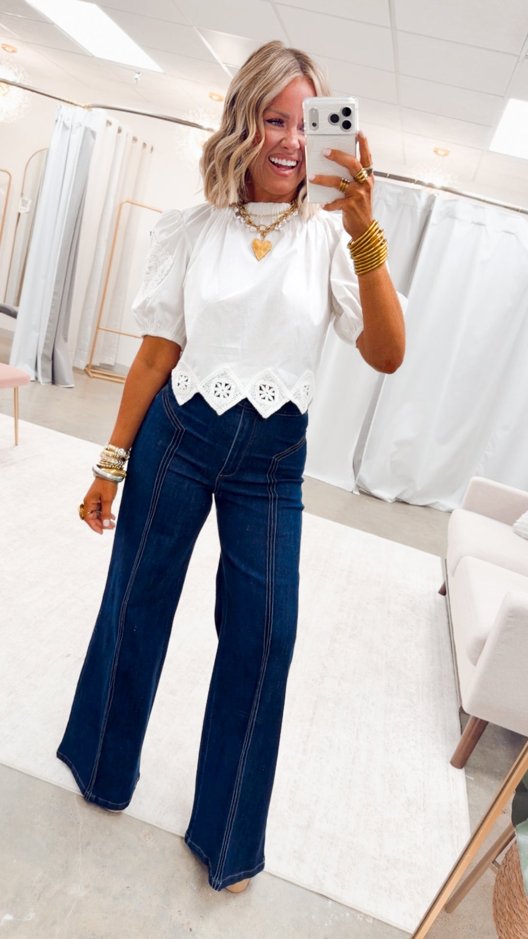The Holland Eyelet Top