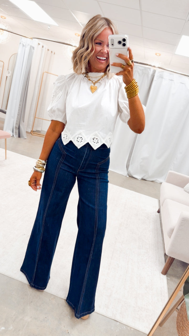 The Holland Eyelet Top