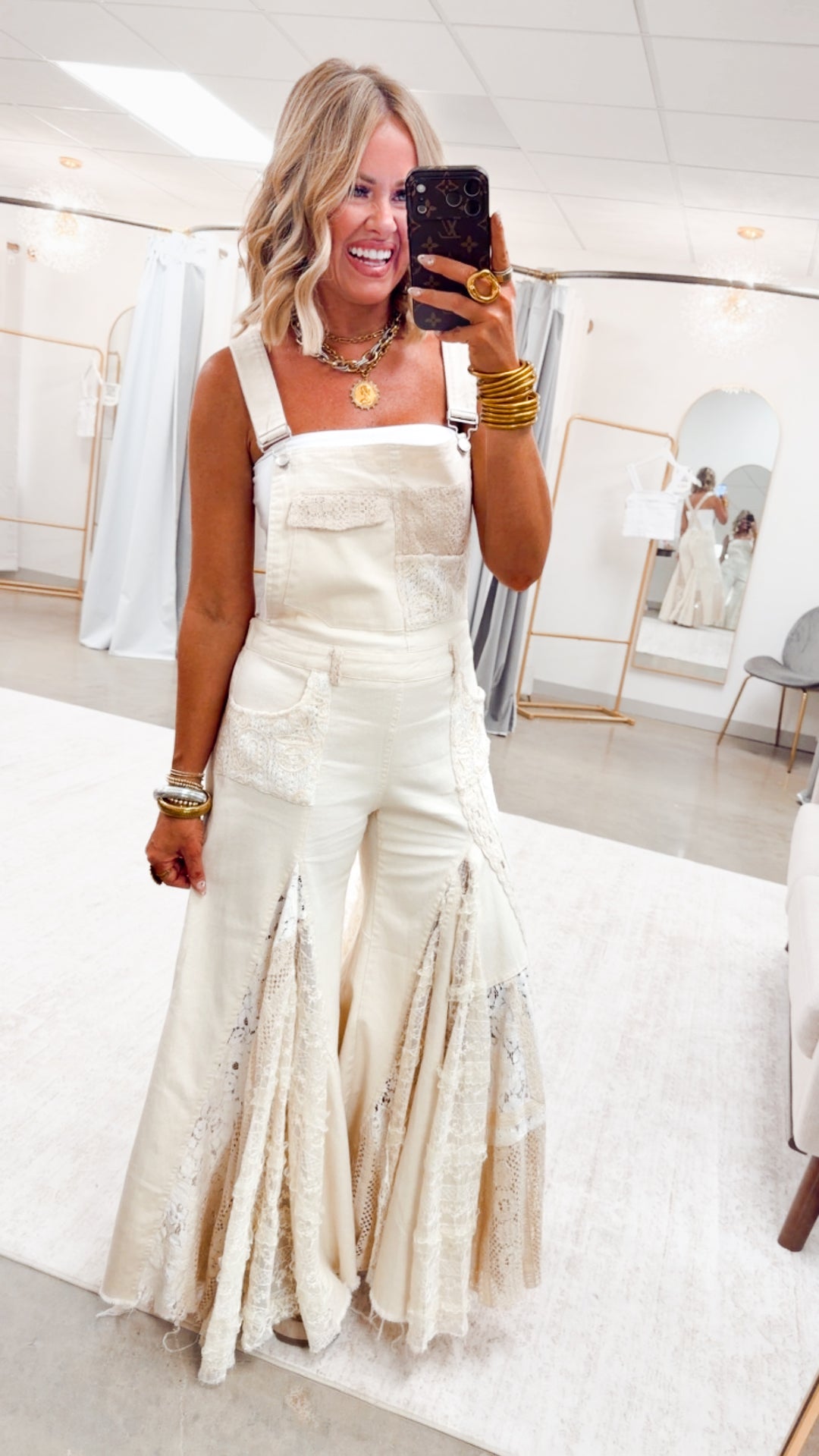 Lace & Ivy Wide Leg Overalls