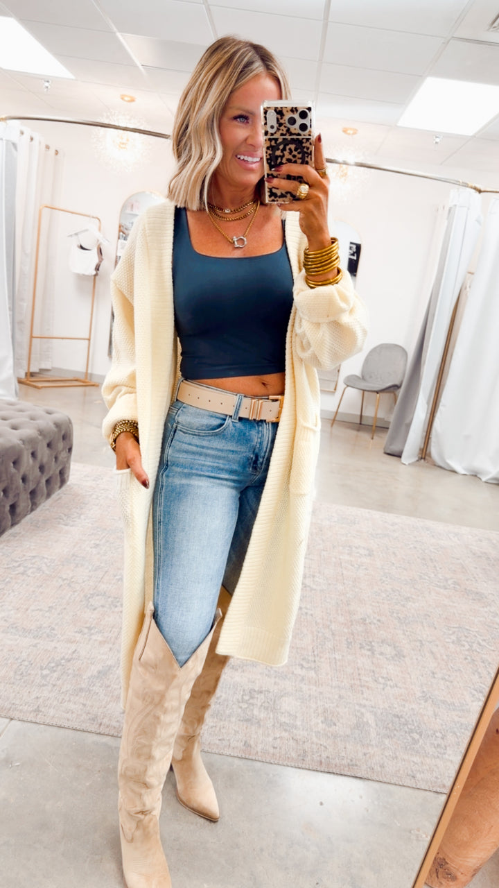 Lumi Sweater Cardigan-Cream