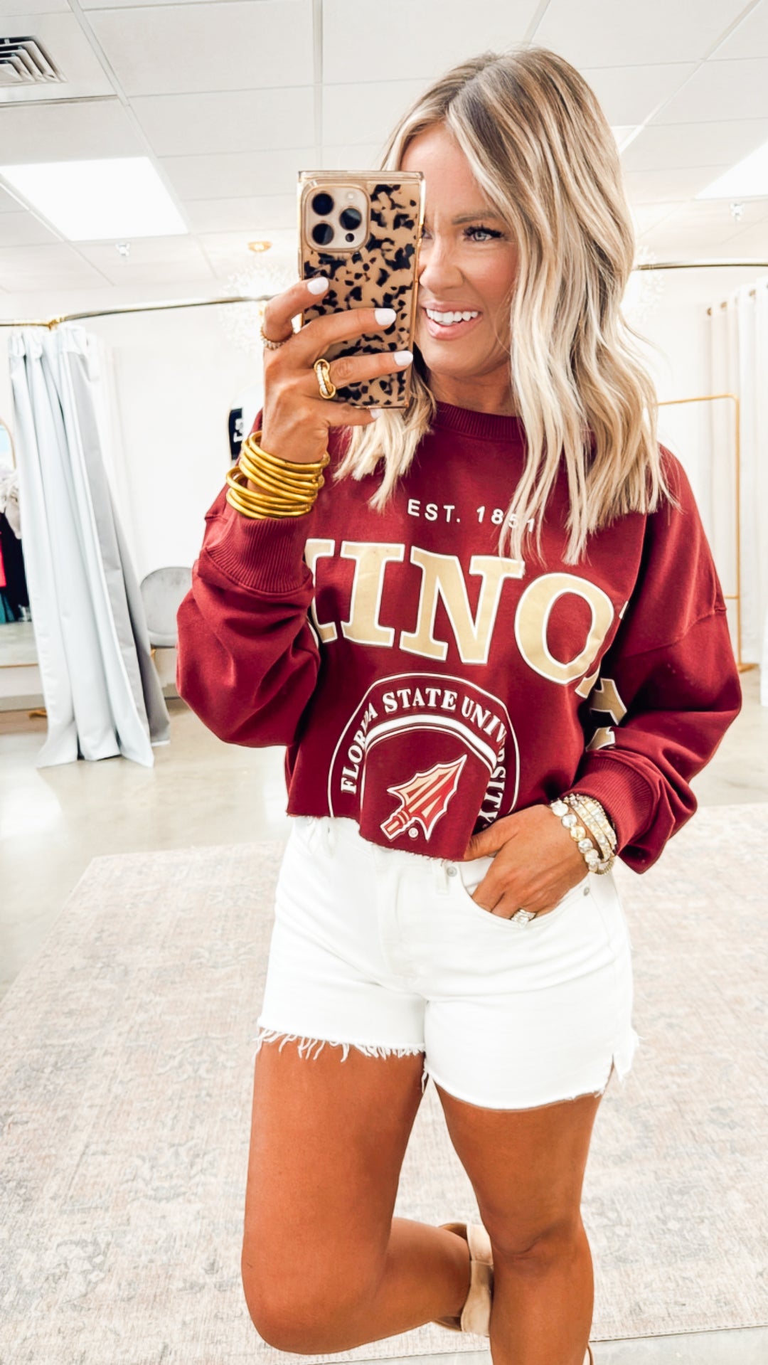 FSU Phipps Split Cropped Tee