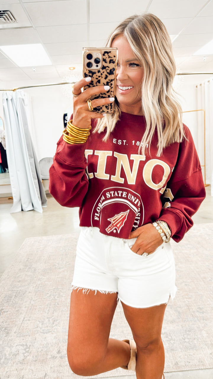 FSU Phipps Split Cropped Tee