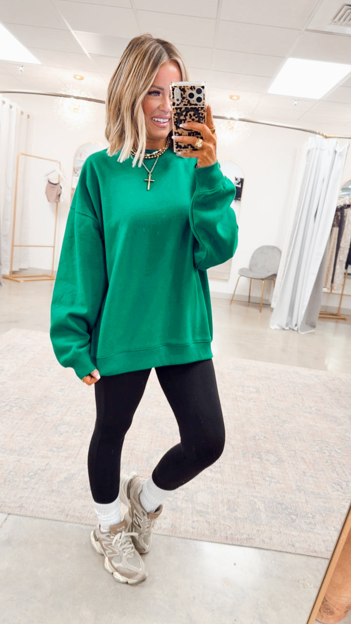 The Classic Crew Pullover-Forest