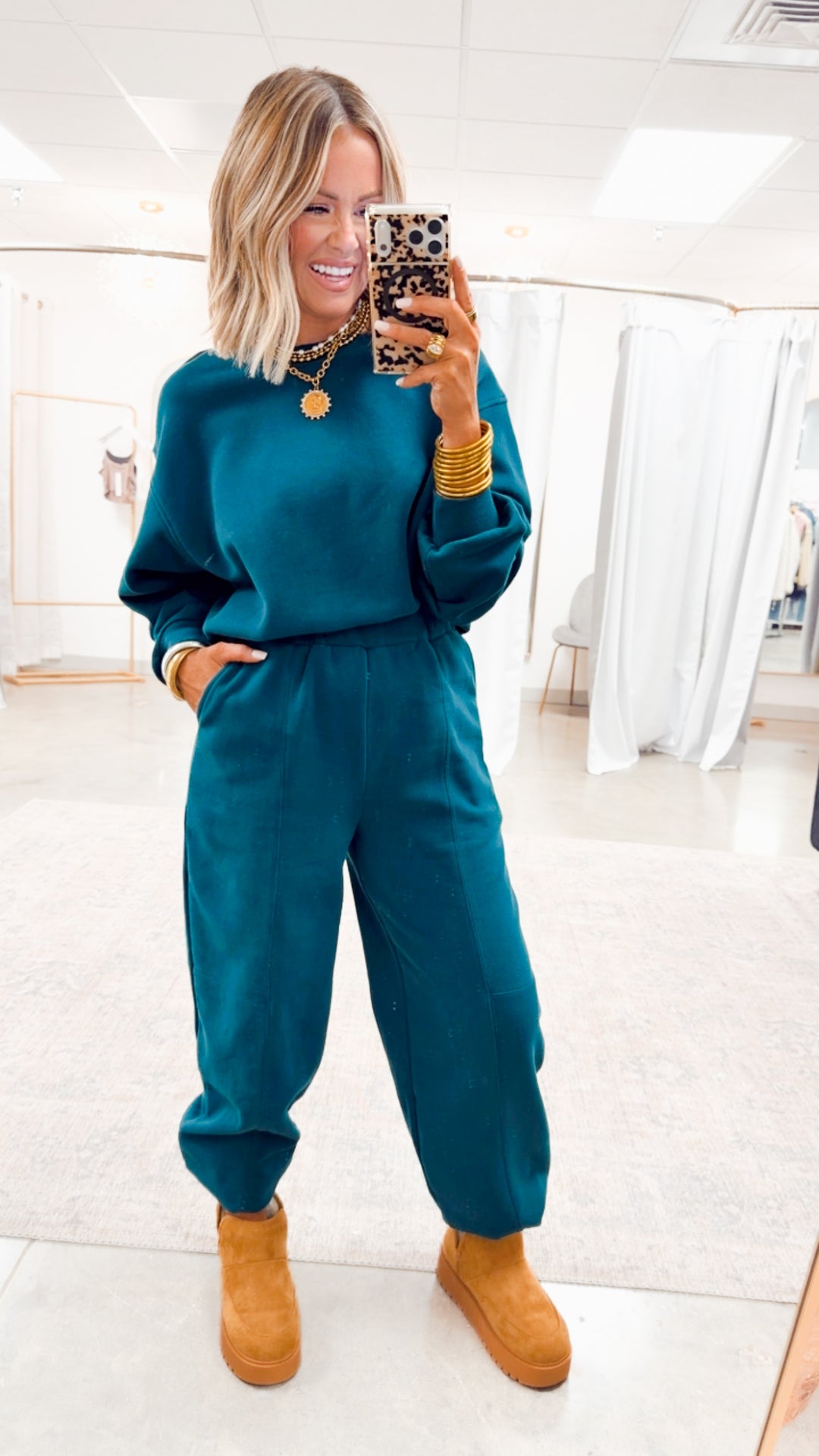 Lounge Ease Set-Deep Green