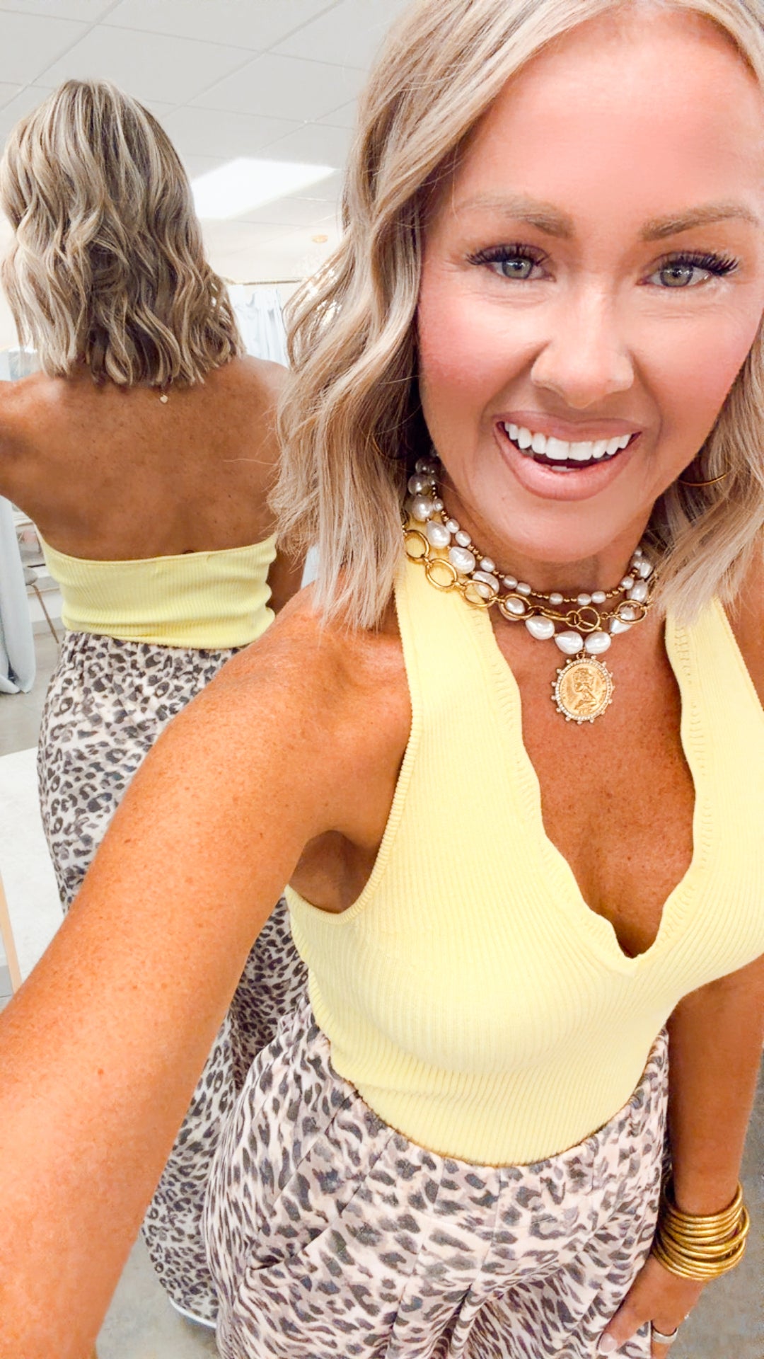 The Darling Scallop Halter-Canary
