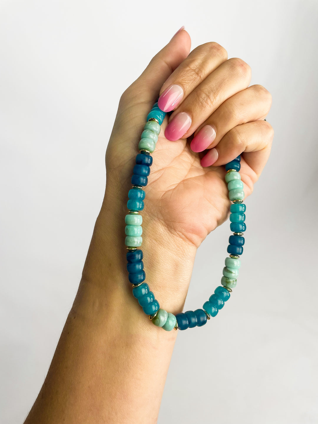 Aubrey Beaded Necklace-Turquoise