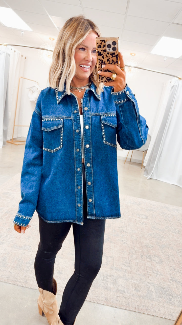Savannah Studded Denim Jacket