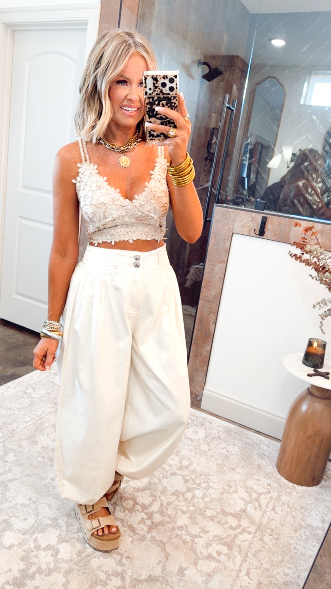 Wanderlace Bralette Top-Taupe