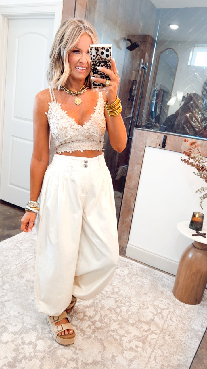 Wanderlace Bralette Top-Taupe