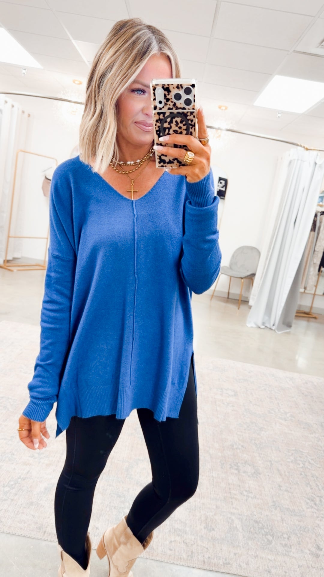 The Laramie Hi-Low Sweater-Marlin