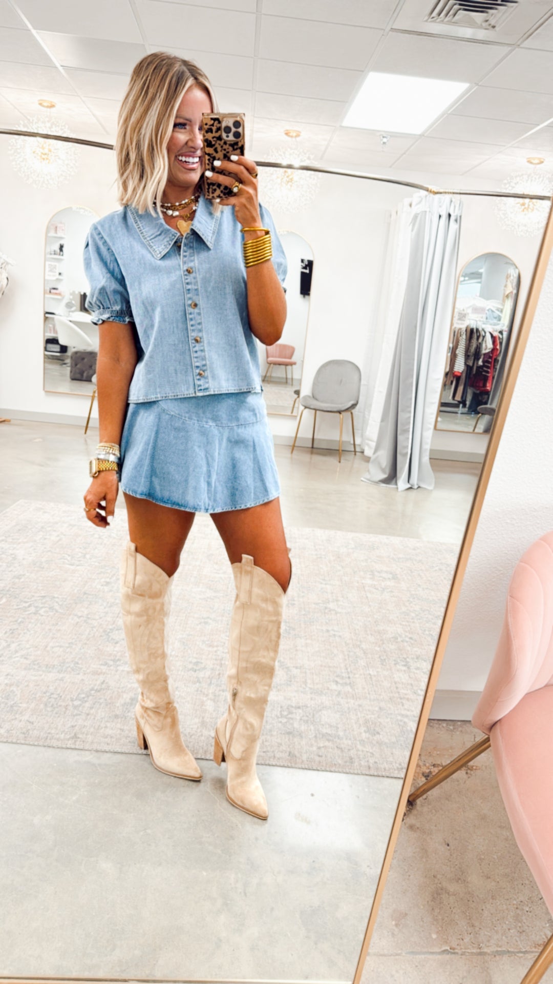 Izzy Chambray Blouse