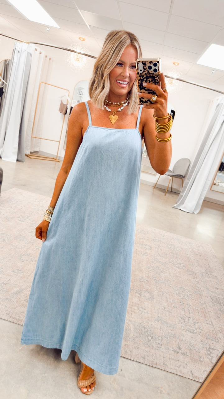 Cheyenne Denim Maxi Dress