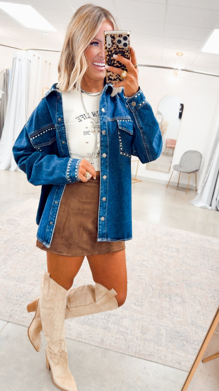 Briar Suede Mini Skirt