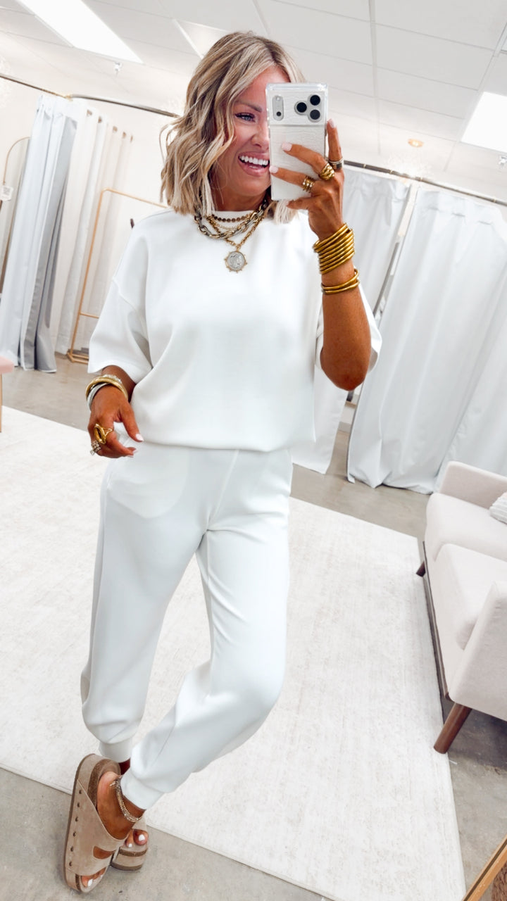 The Living Easy Jogger Set-Cream