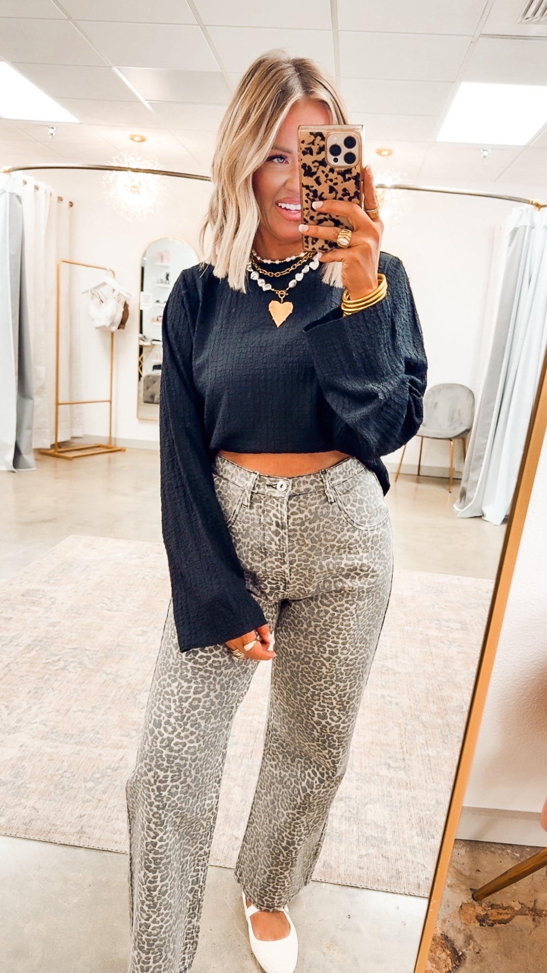 Roam Free Leopard Jeans