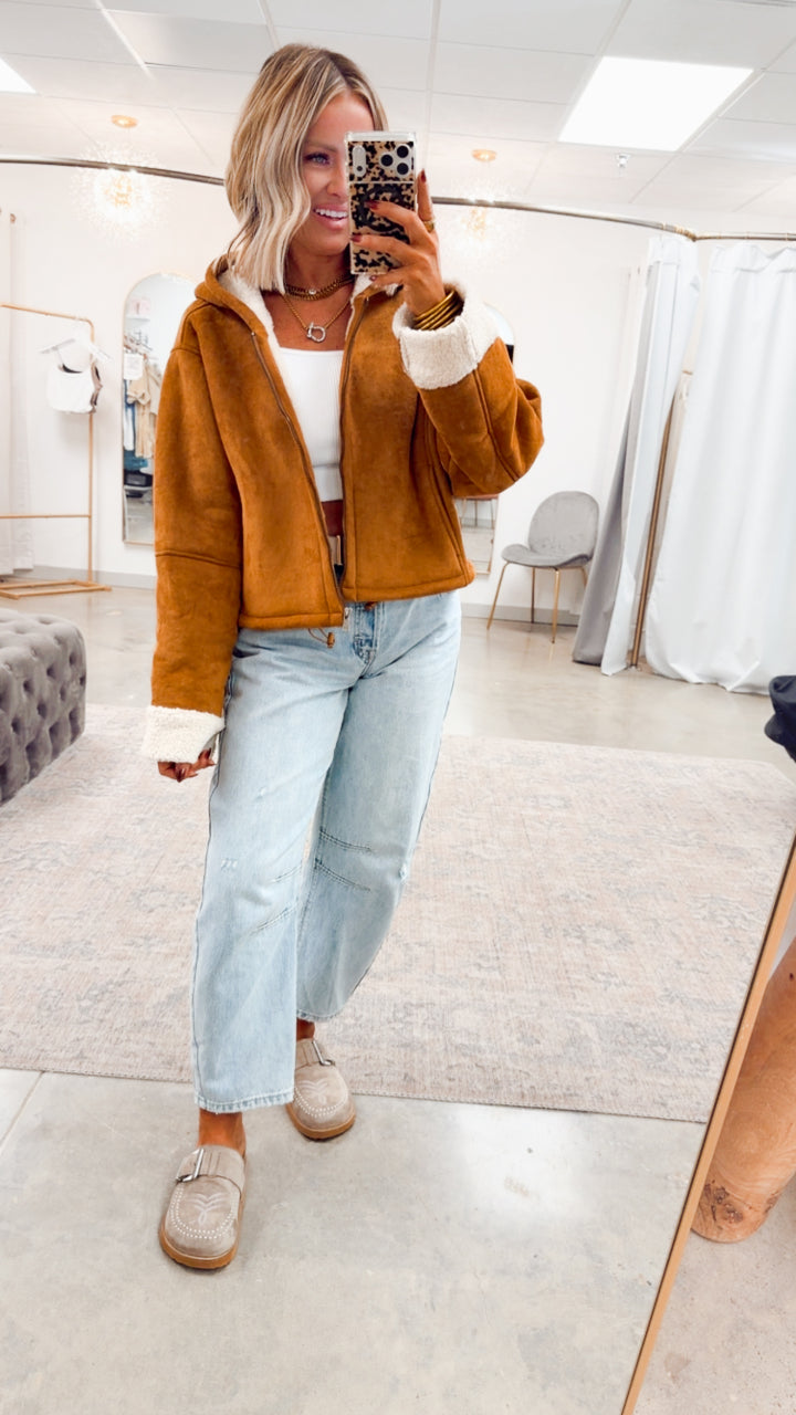 The Sable Suede Jacket-Caramel