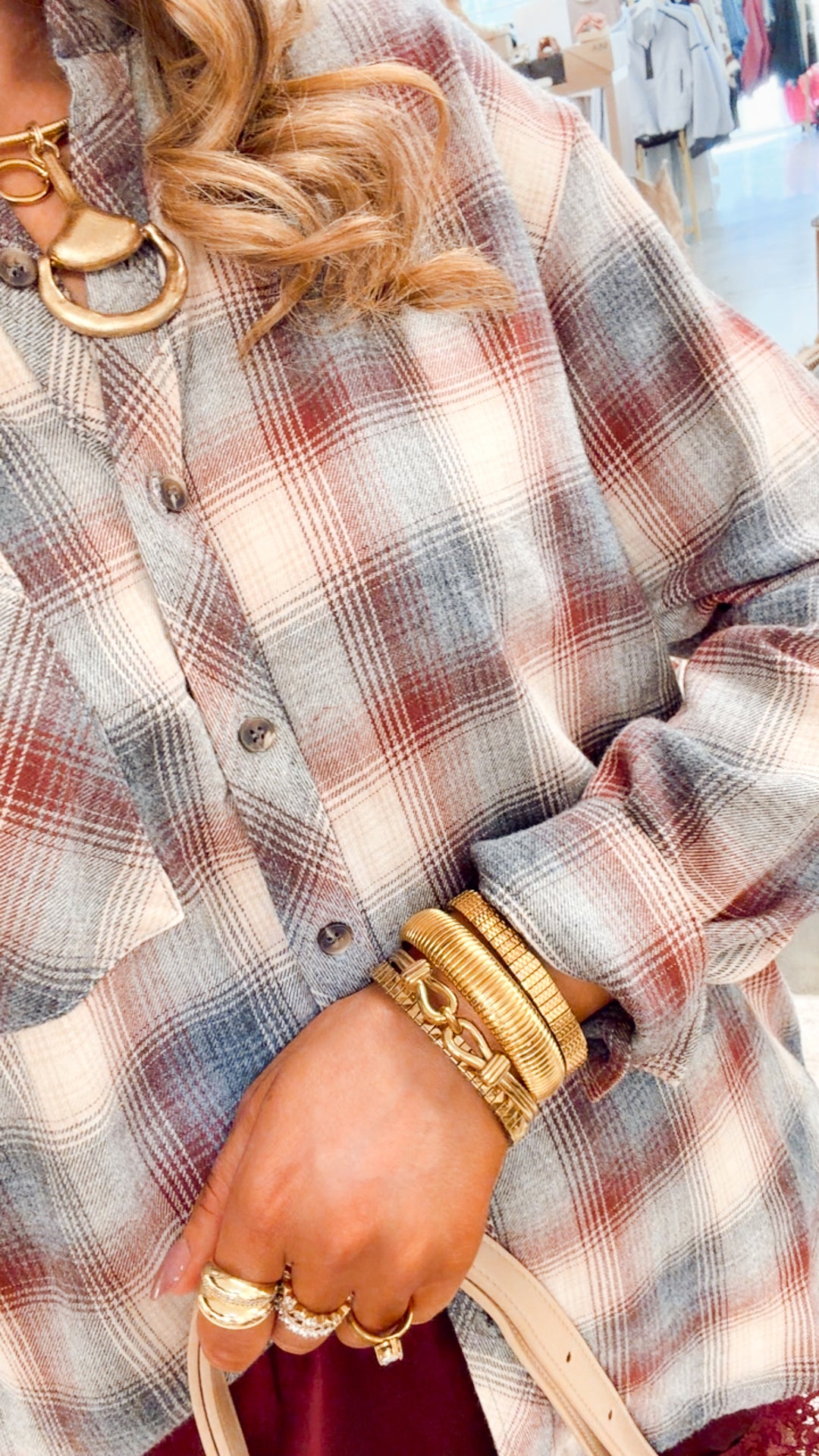 The Arden Plaid Top