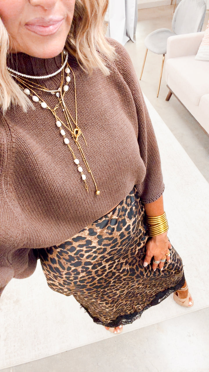 The Leopard Lace Maxi Skirt