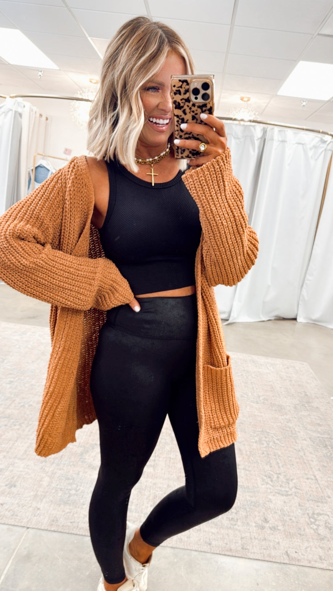 Hollow Pines Cardigan-Burnt Topaz