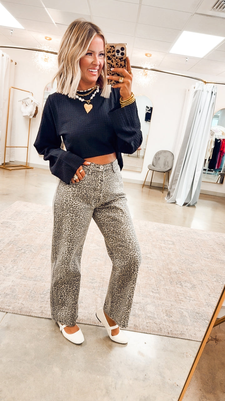 Roam Free Leopard Jeans