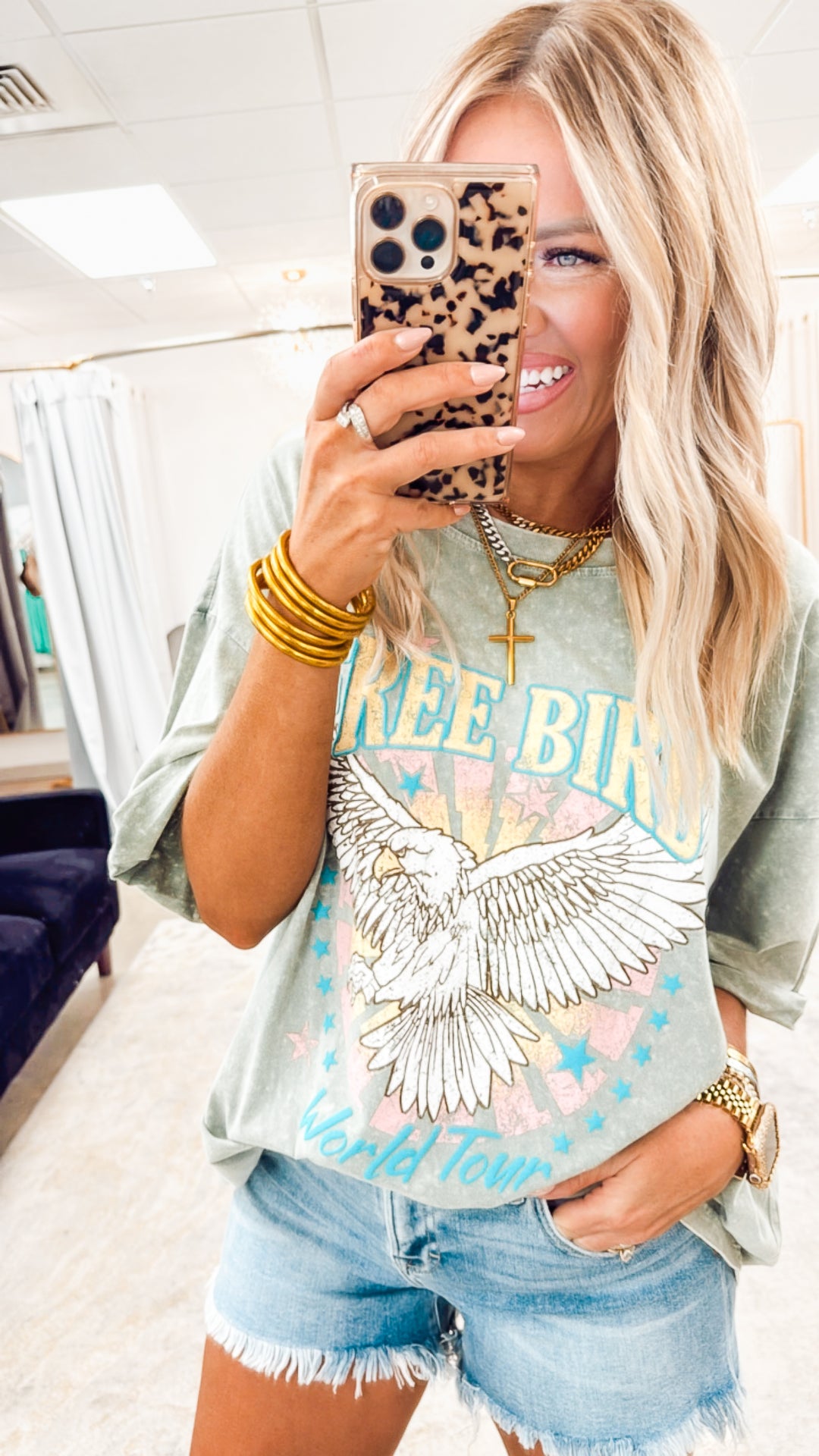 Free Bird World Tour Tee-Green