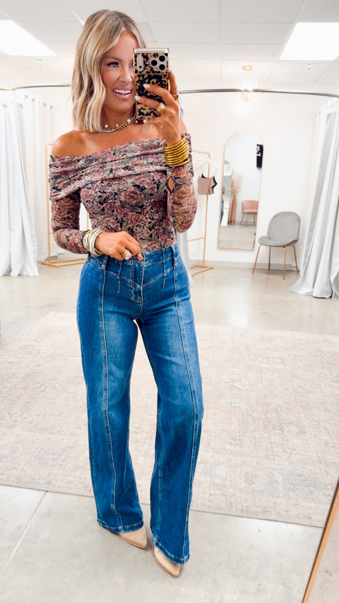 Aurora Floral Mesh Bodysuit