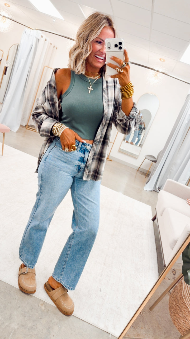 Petalwood Flannel Top