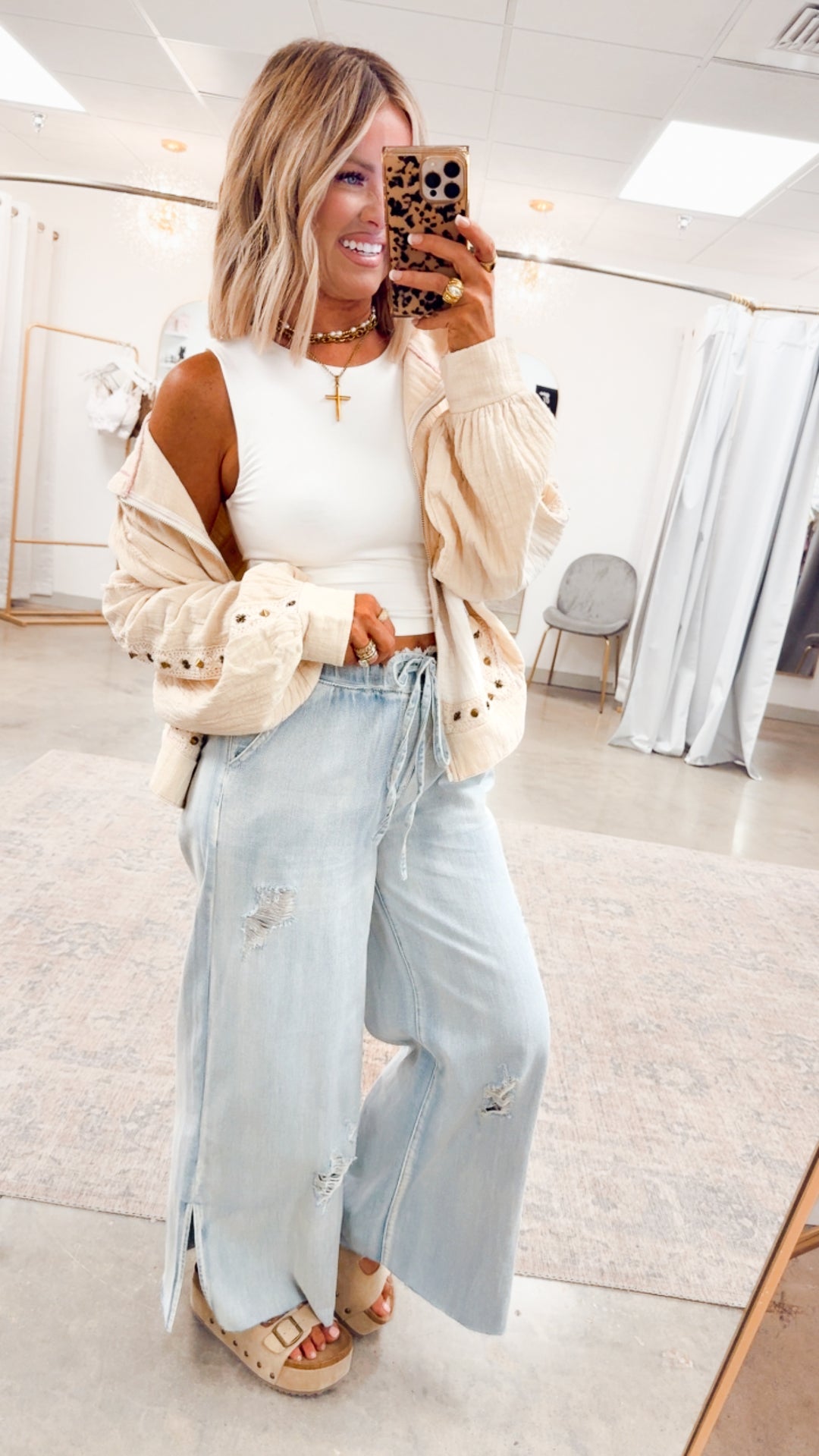 Free Spirit Lightweight Jacket-Natural