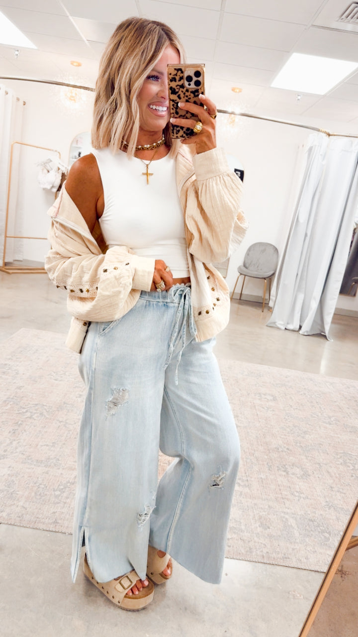 Free Spirit Lightweight Jacket-Natural