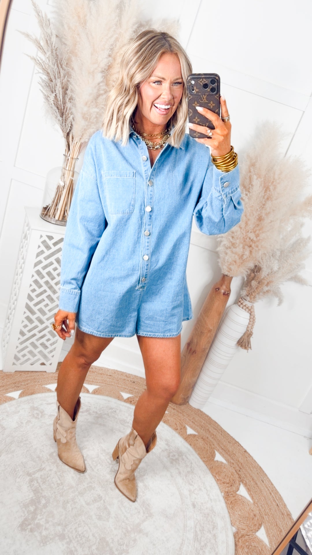 Layla Denim Romper