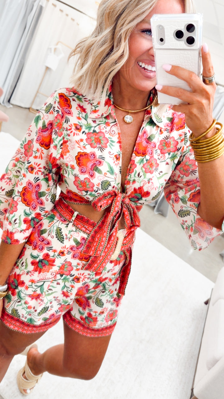 The Tropical Tides Shorts Set