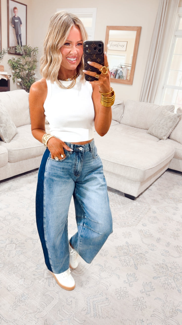 Ivory Classic Charm High Neck Tank