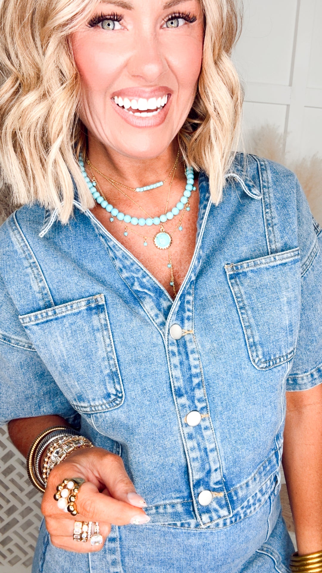 The Dolly Denim Wrap Skort Set