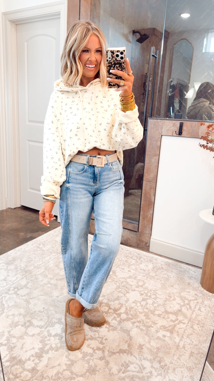 Floral French Terry Hoodie