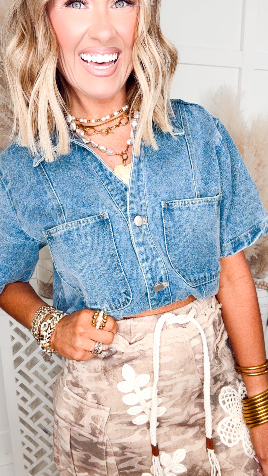 The Western Belle Denim Top