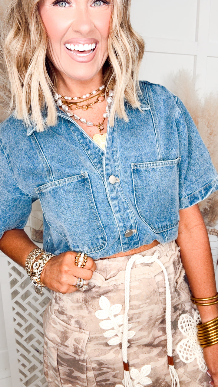 The Western Belle Denim Top