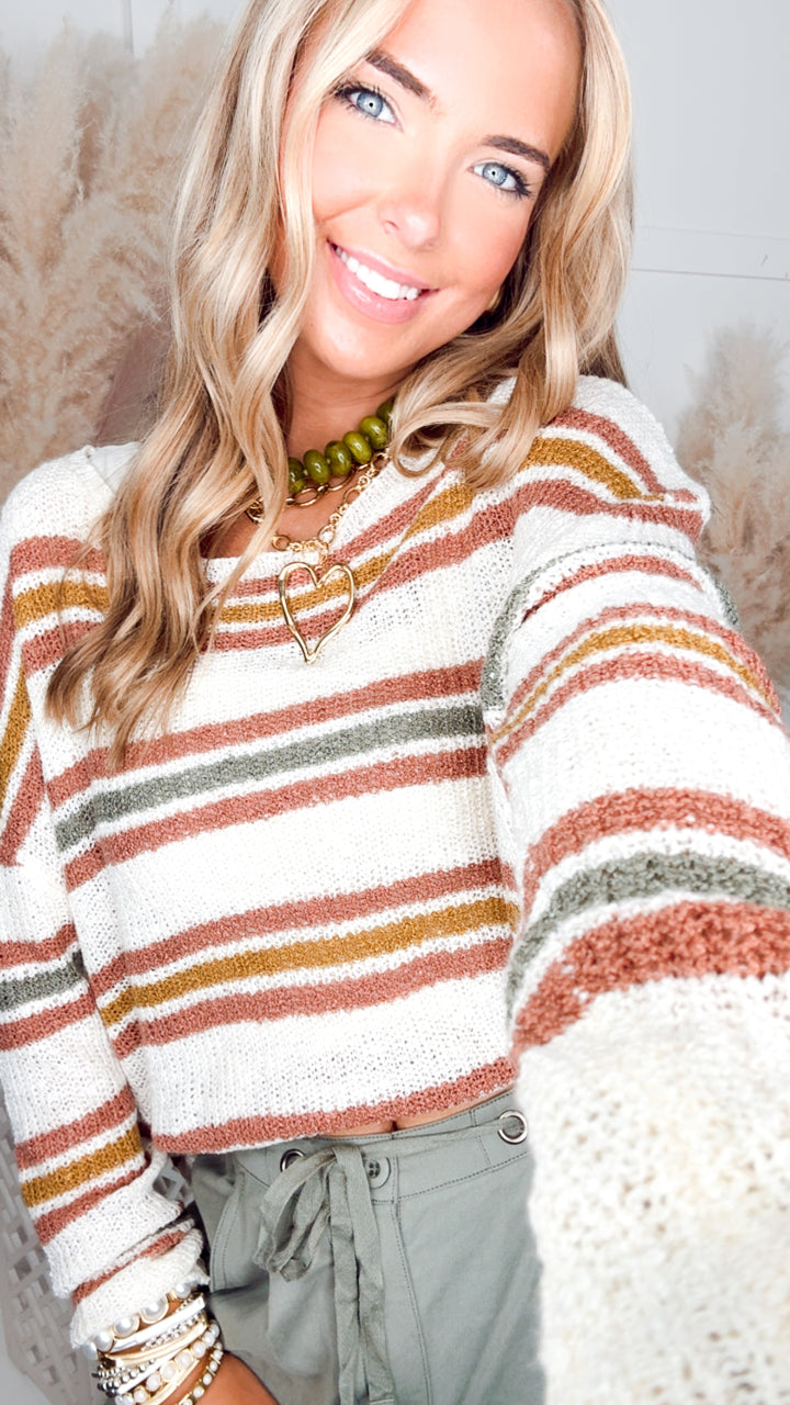 The Rustic Harvest Sweater-Brick
