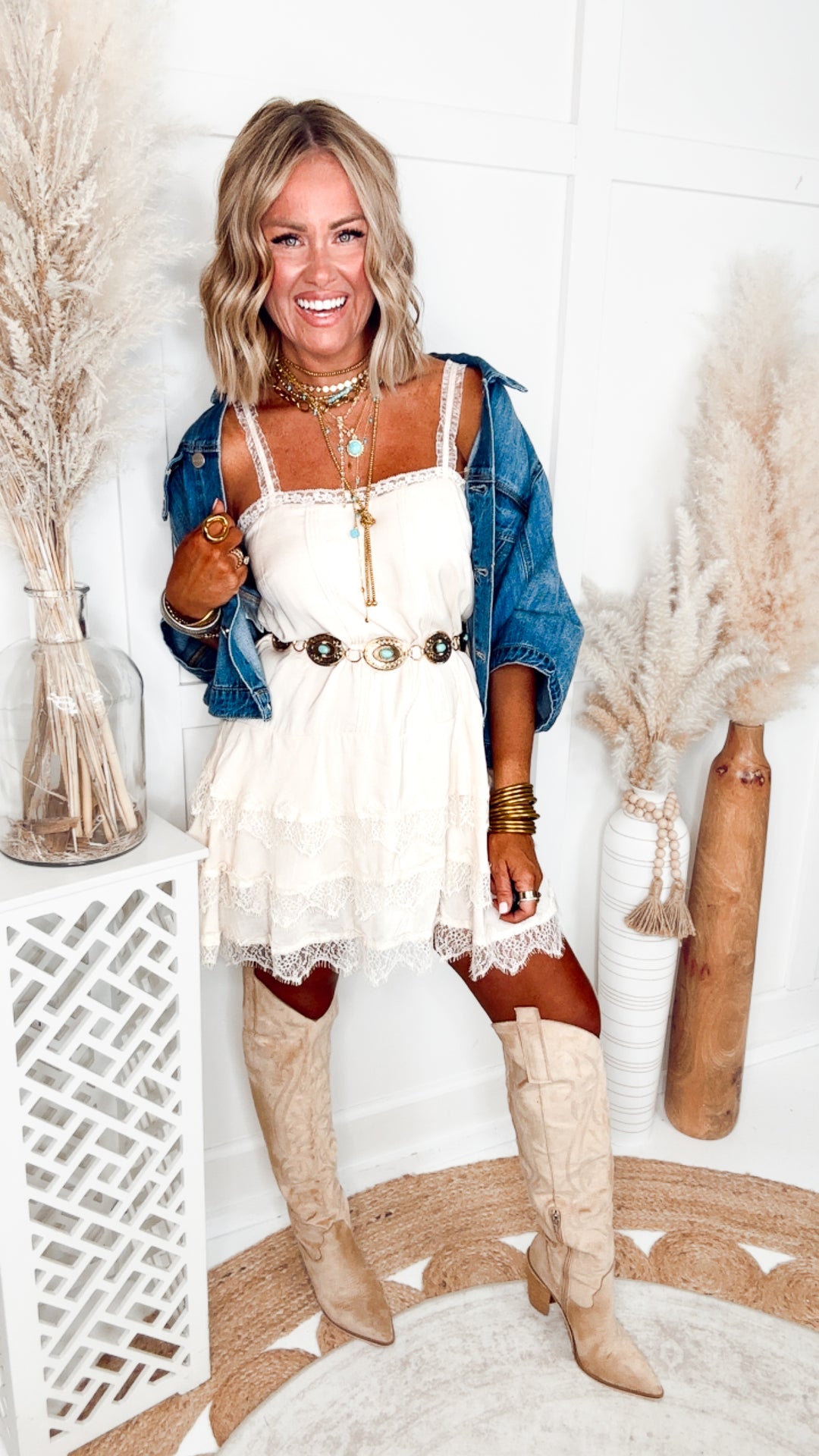 The Denim Drift Poncho Jacket-Medium