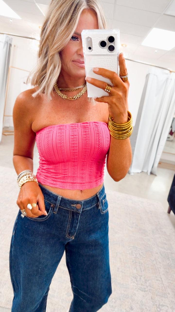 Soft Soleil Tube Top-Aloha Fuchsia