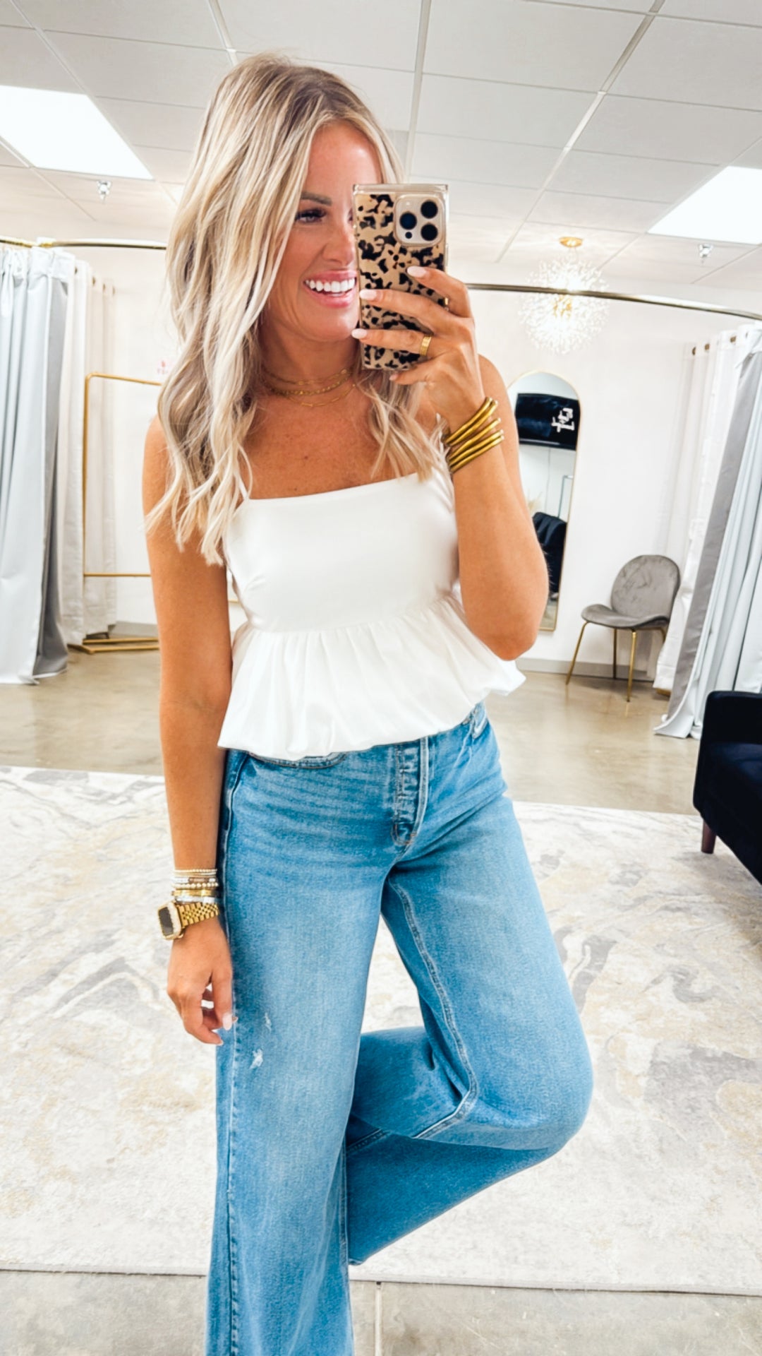 Ellie Bubble Hem Top