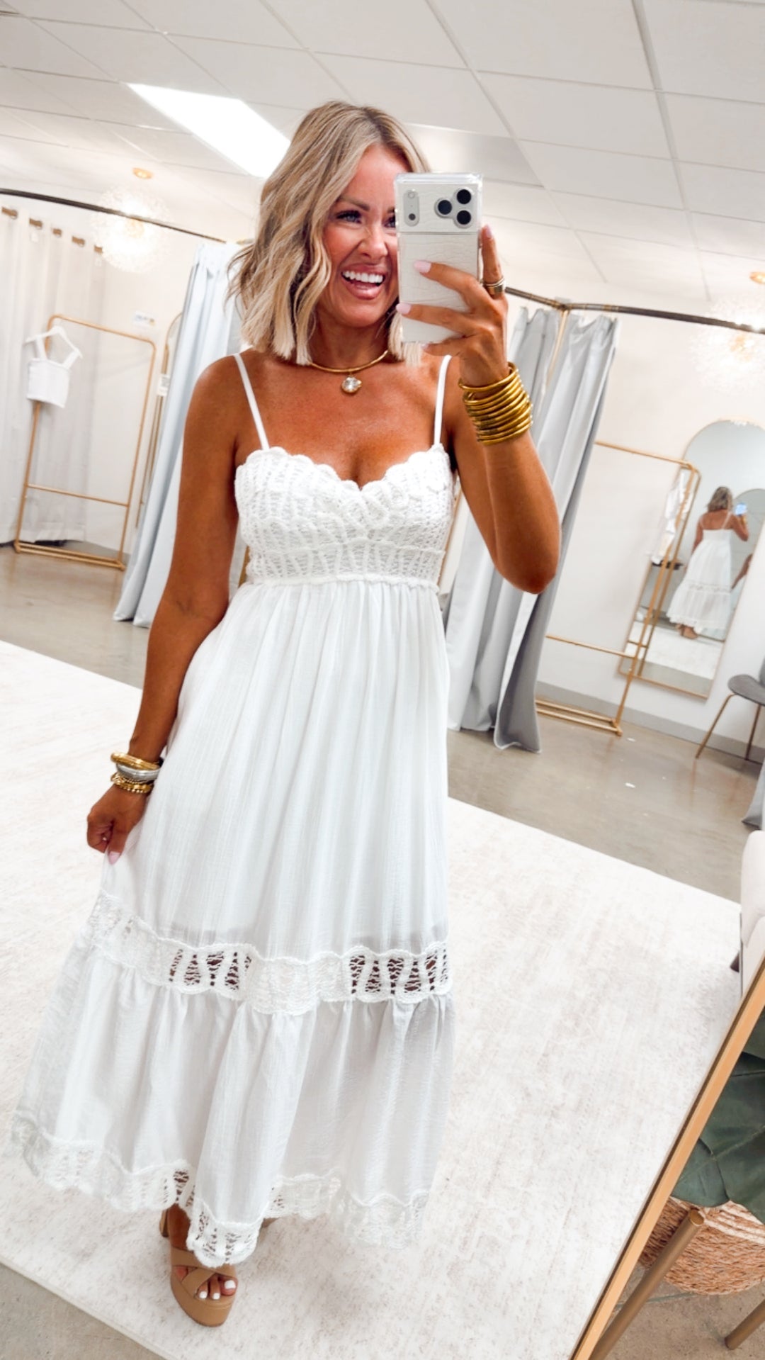 The Aurelle Crochet Maxi Dress