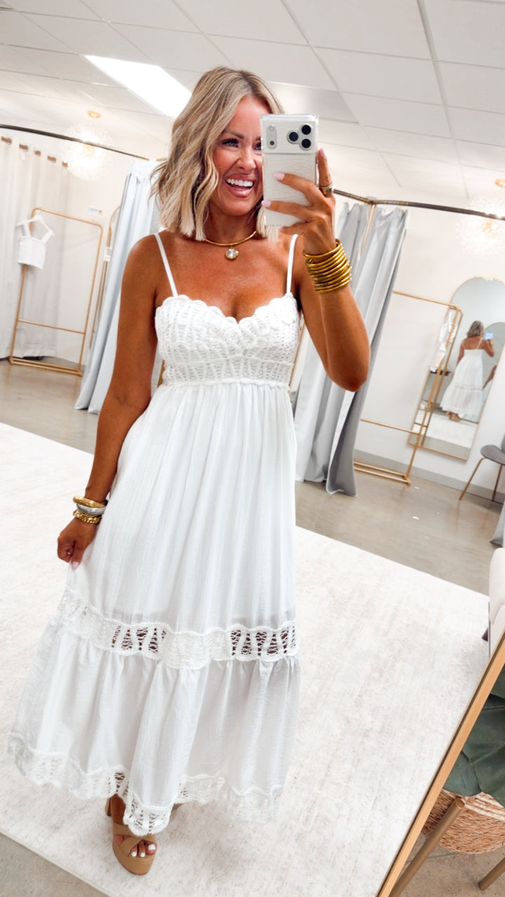The Aurelle Crochet Maxi Dress