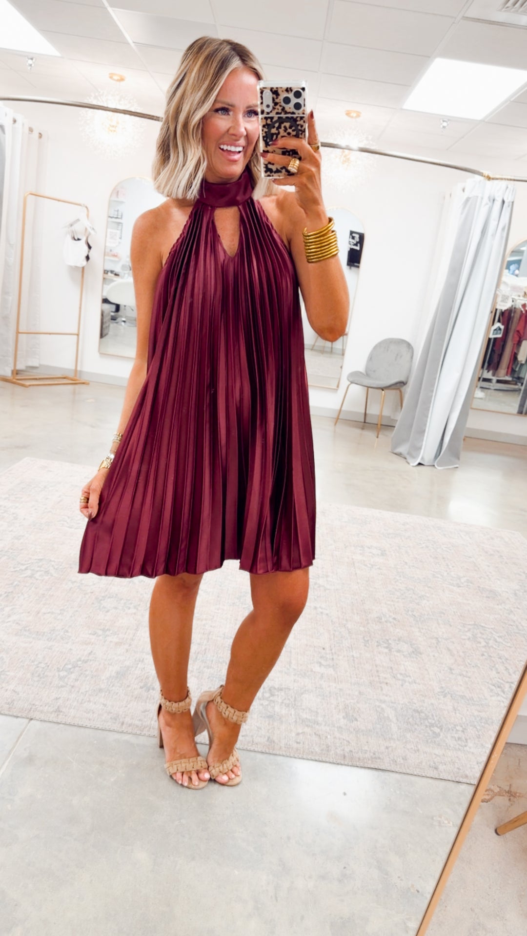 The Ever After Halter Dress-Wine