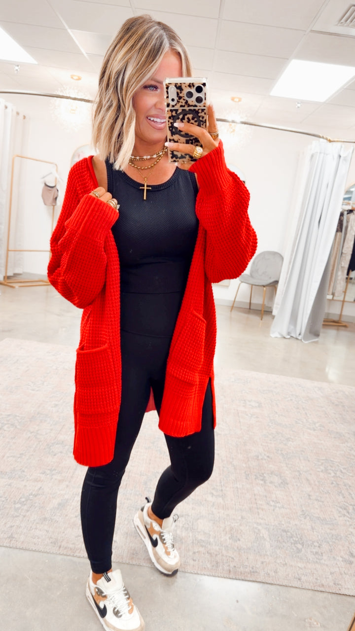 Ruby Waffle Weave Cardigan