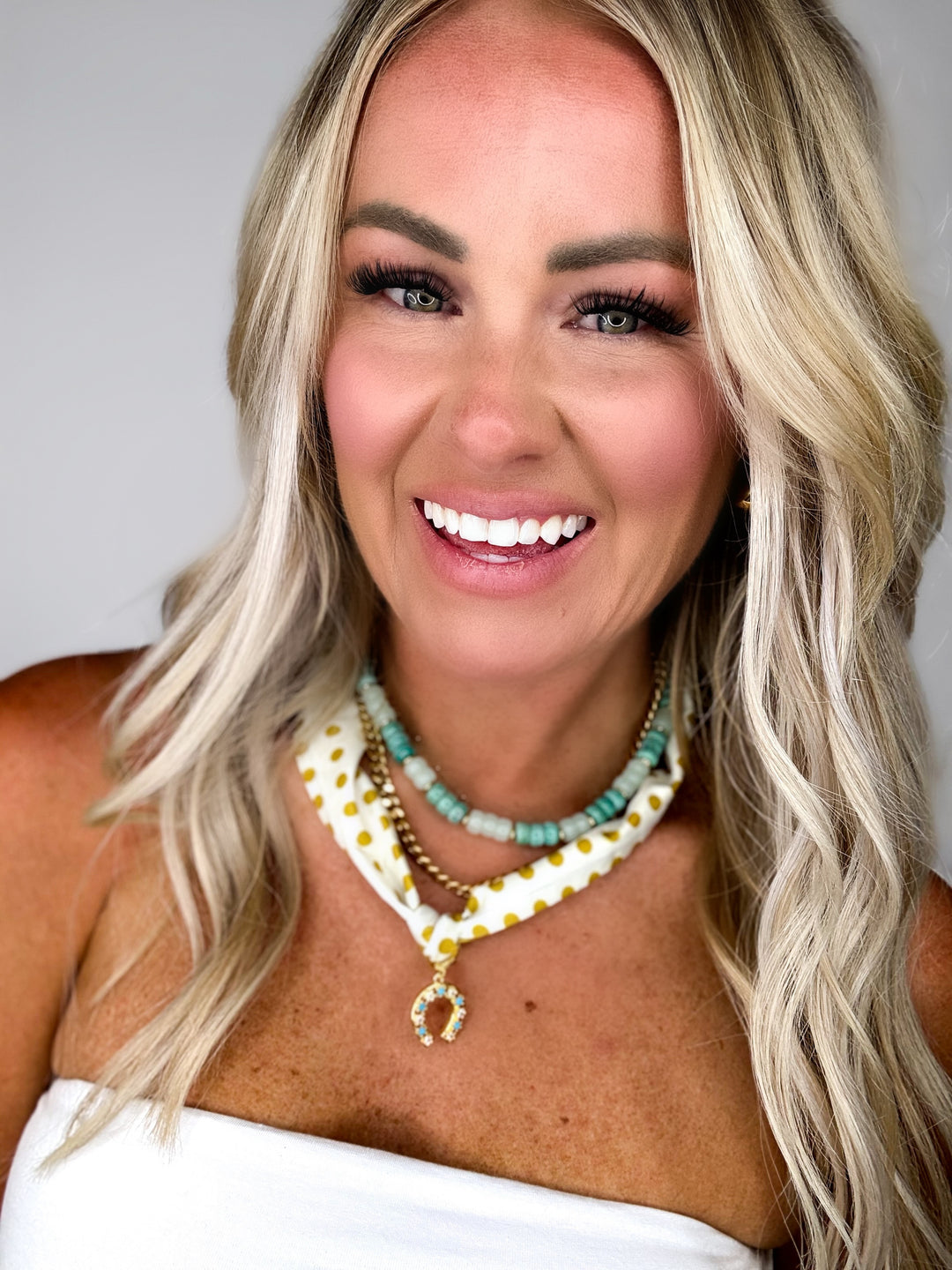 So Trendy Scarf Charm Necklace Scarf