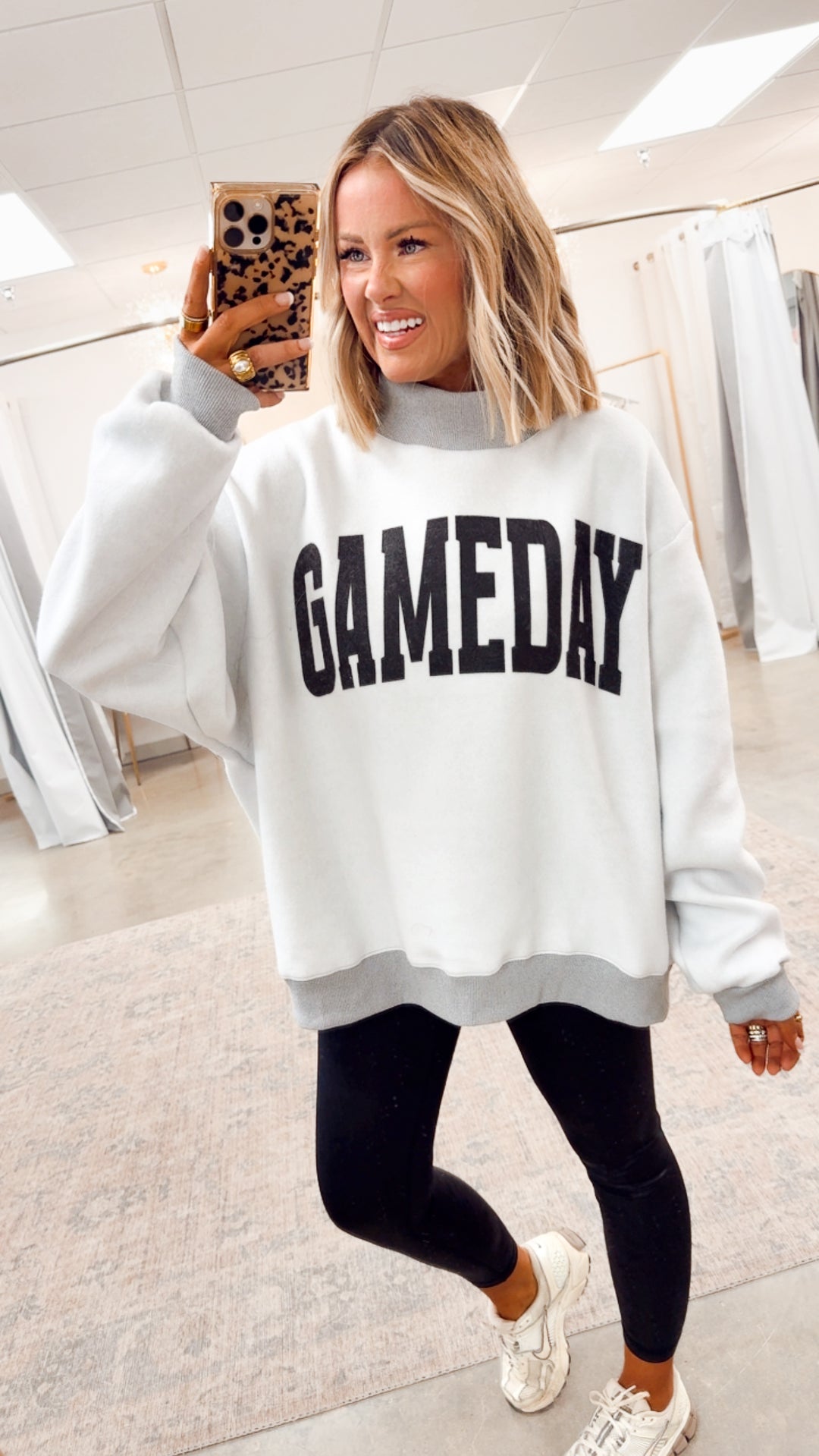 Football Reversible Mock Neck Sweatshirt