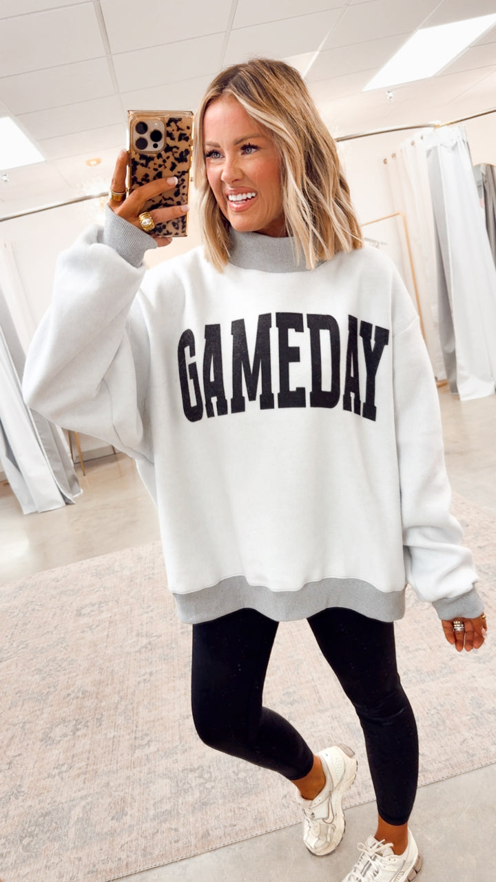 Football Reversible Mock Neck Sweatshirt