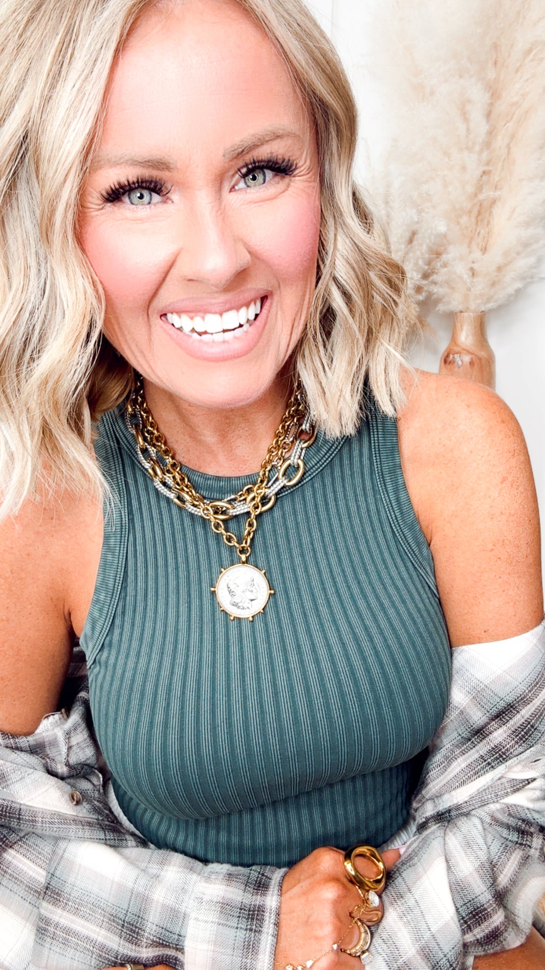 The Everyday Rib Tank-Vintage Pine Grove