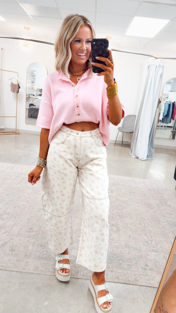 Meadow Bloom Barrel Jeans