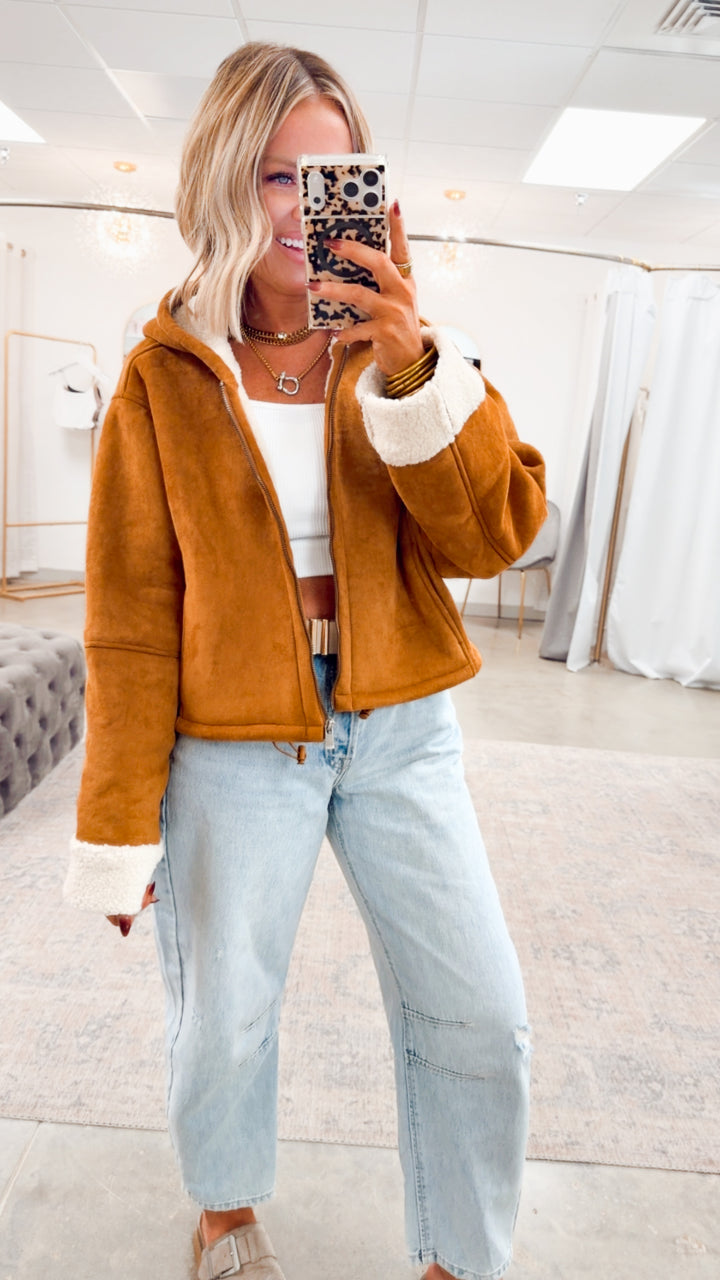 The Sable Suede Jacket-Caramel